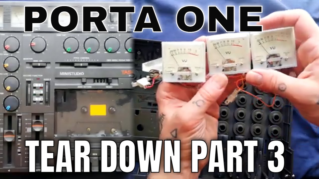Tascam Porta One Ministudio | Tear down part 3 | Upper PCBs, knobs, meters, door & calibration
