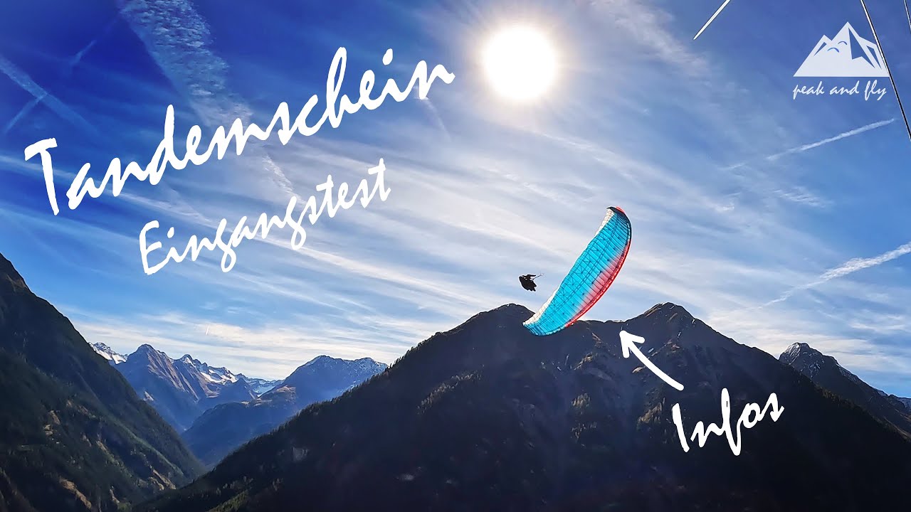 Schau das, wenn Du Gleitschirm Tandempilot oder Fluglehrer werden willst - Eingangstest