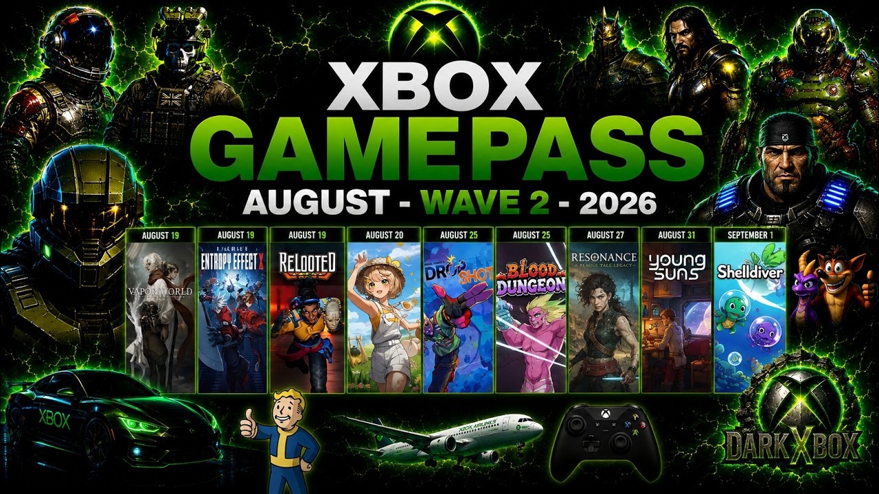 XBOX GAMEPASS AUGUST - WAVE 2 - 2026