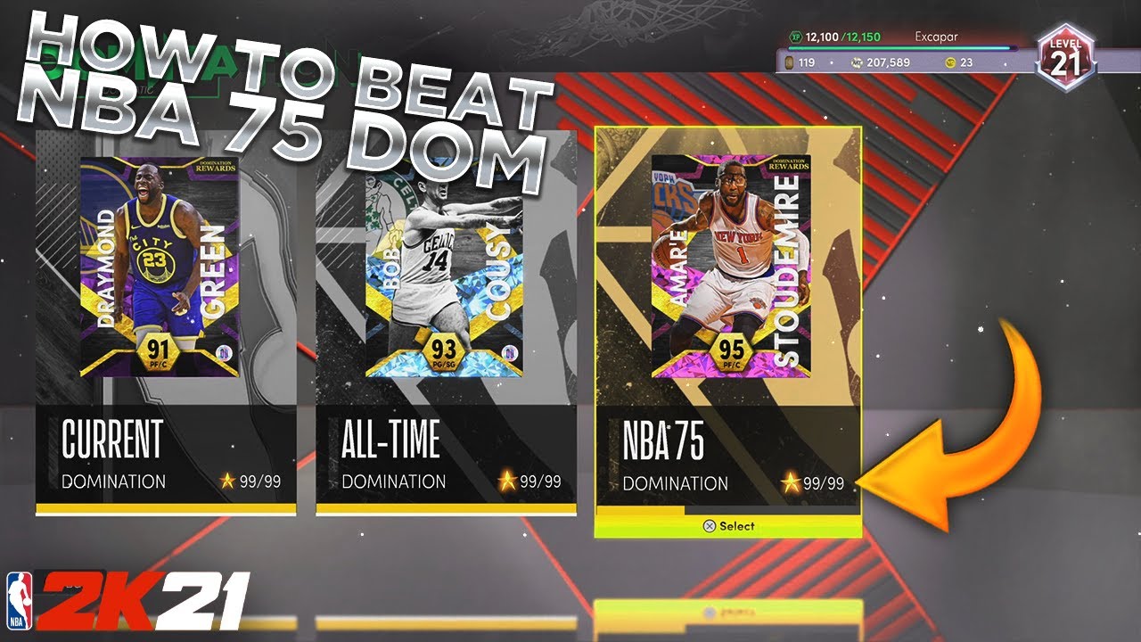 How To Beat NBA 75 Domination With 3 Stars Every Single Game Easily In Nba 2K22 MyTeam!!
