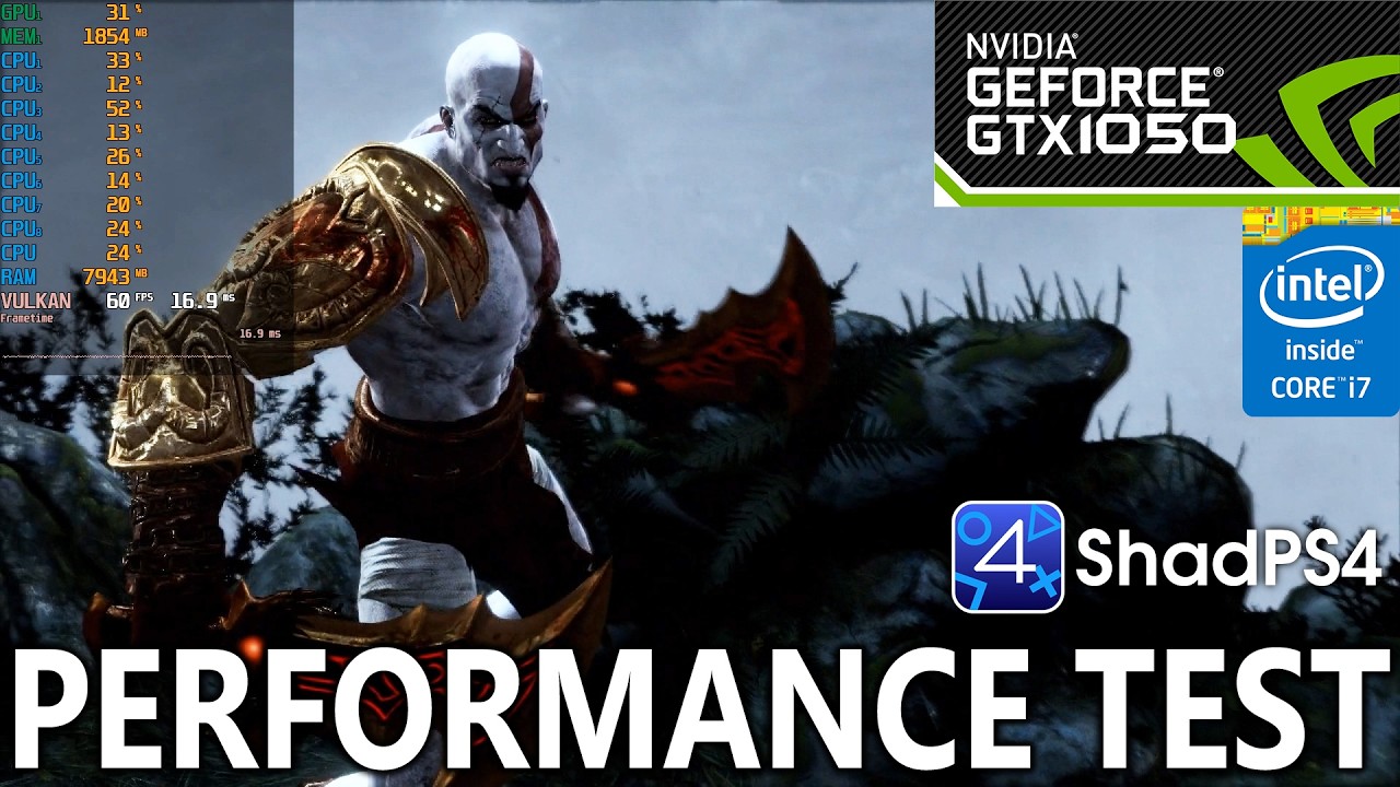 God of War 3 on ShadPS4 14.1 and 14.0 on GTX 1050 | Performance Test