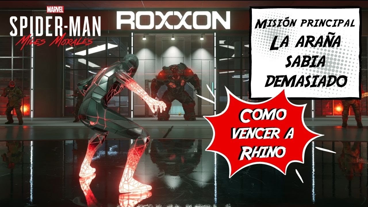 Como vencer a Rhino en la misión La araña sabe demasiado | Spider-Man Miles Morales #spiderman2023