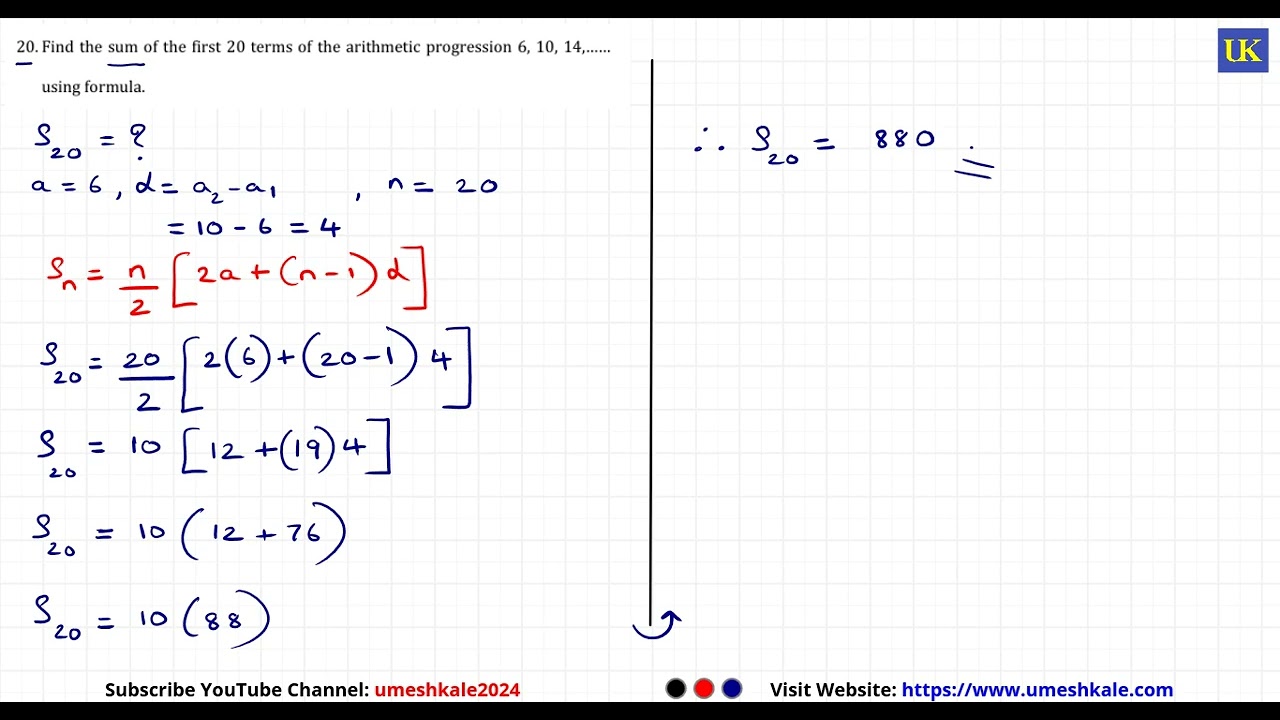 Class10 | Maths | Model QP-2 | KSEAB | arithmetic progression 6, 10, 14, OR Find 2, 7, 12, is 47