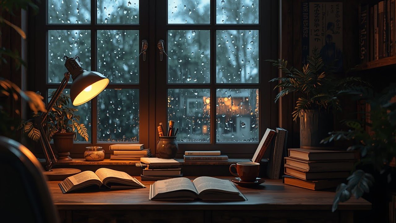 📚🌧 4 Hours of Rain Sounds for Deep Focus & Studying | Cozy Bedroom Ambience | No Music