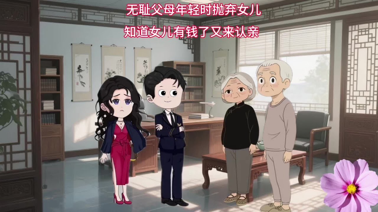 无耻父母年轻抛弃女儿，知道女儿有钱了又来认亲。