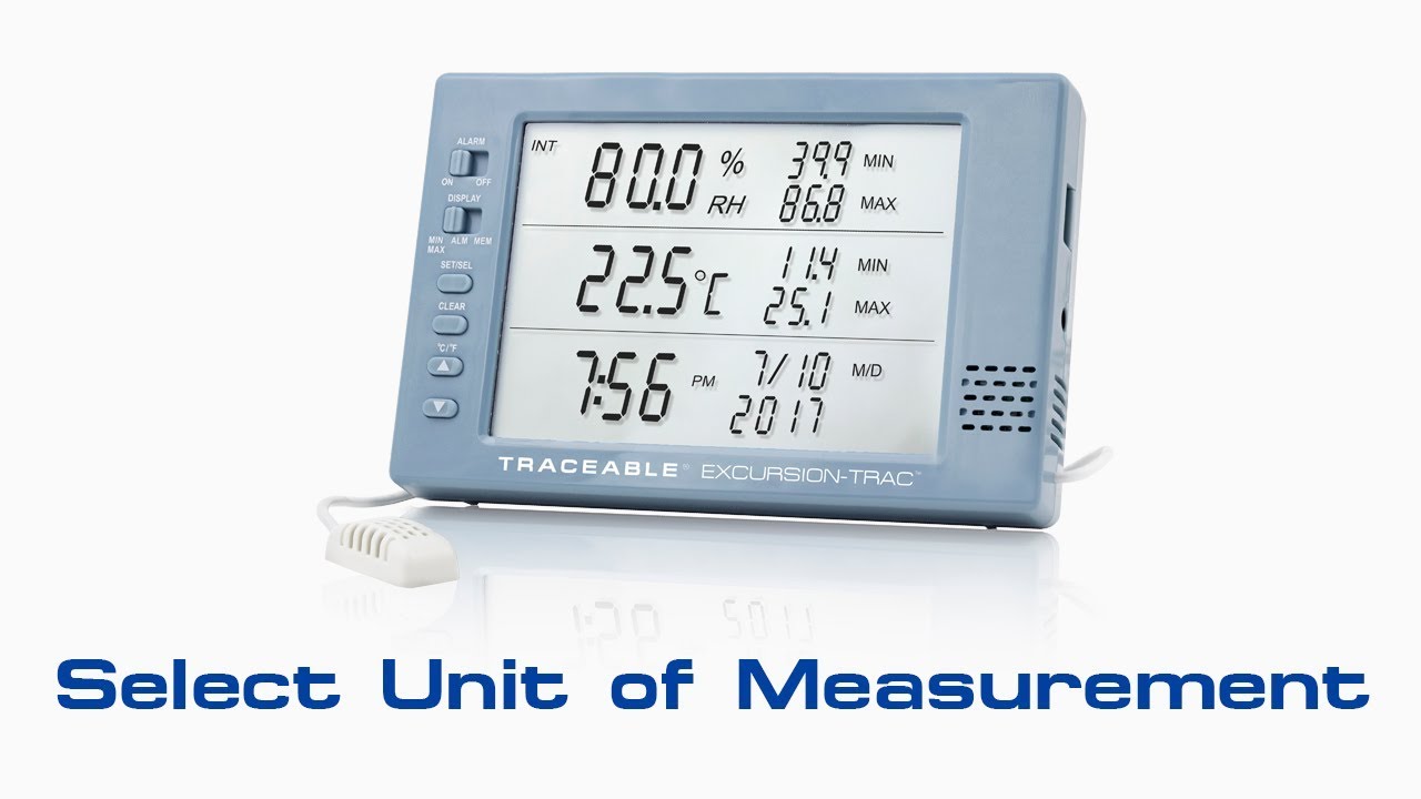 Excursion-Trac Datalogging Traceable Hygrometer - Selecting Unit of Measurement Instructional Video