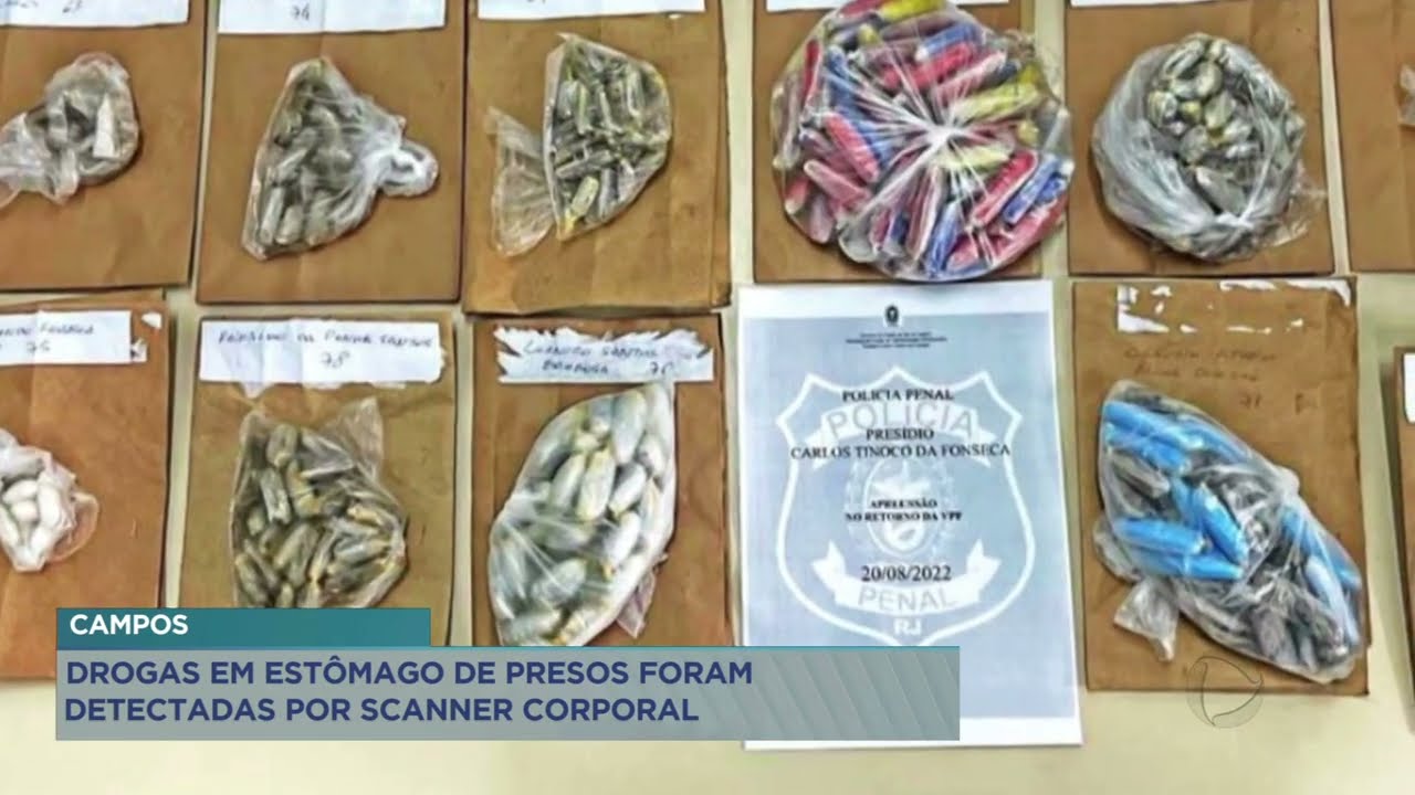 Drogas em estômago de presos foram detectadas por scanner corporal
