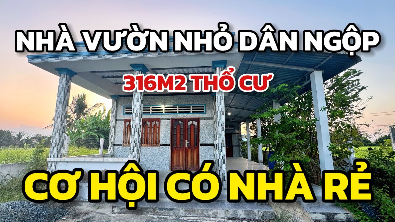 Nhà vườn nhỏ cấp 4 rộng 316m2 đất thổ, bán rẻ lỗ 150tr, ngay QL50 Bình Chánh gần trung tâm TPHCM