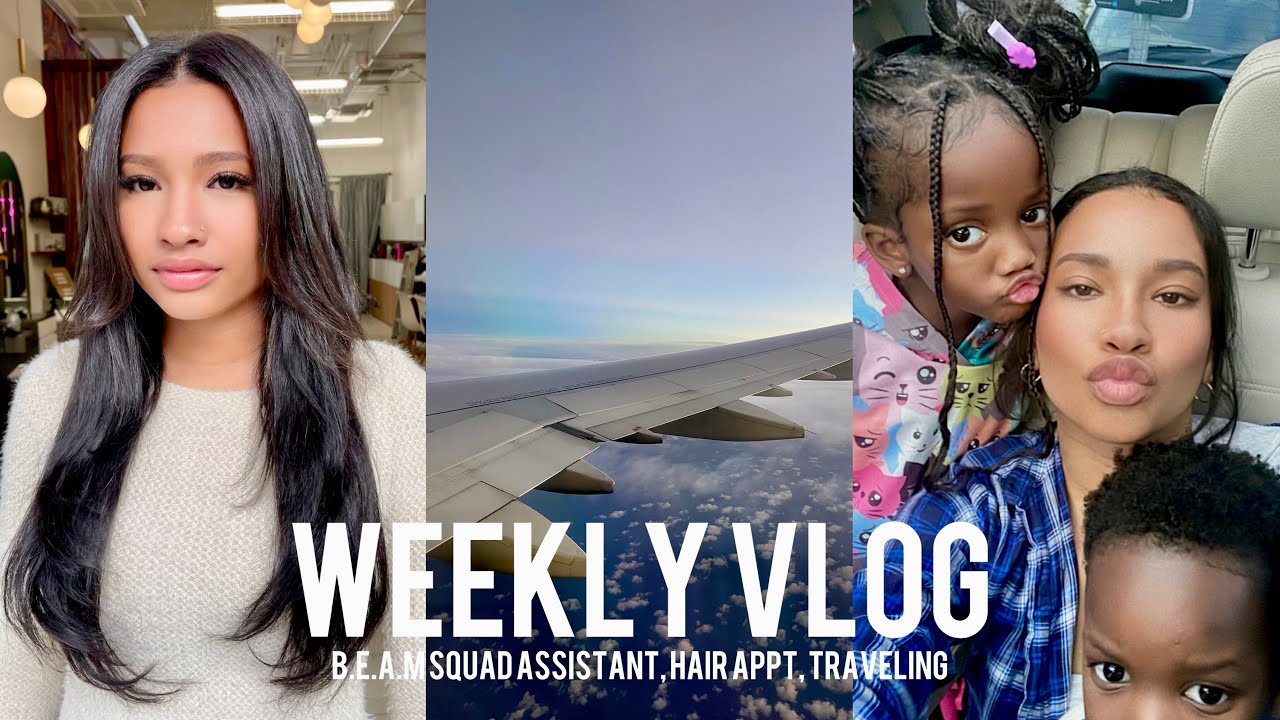 vlog: BEAM SQUAD assistant, traveling to Houston, hair appt + grwm