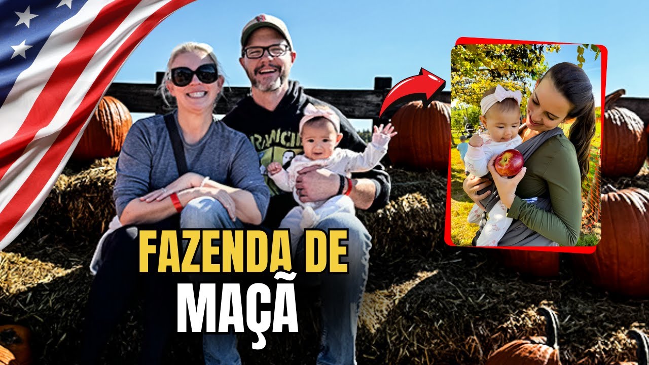 🇺🇸 PRIMEIRA VEZ DA OLIVIA NA FAZENDA DE MAÇÃ (TRADIÇÃO AMERICANA)