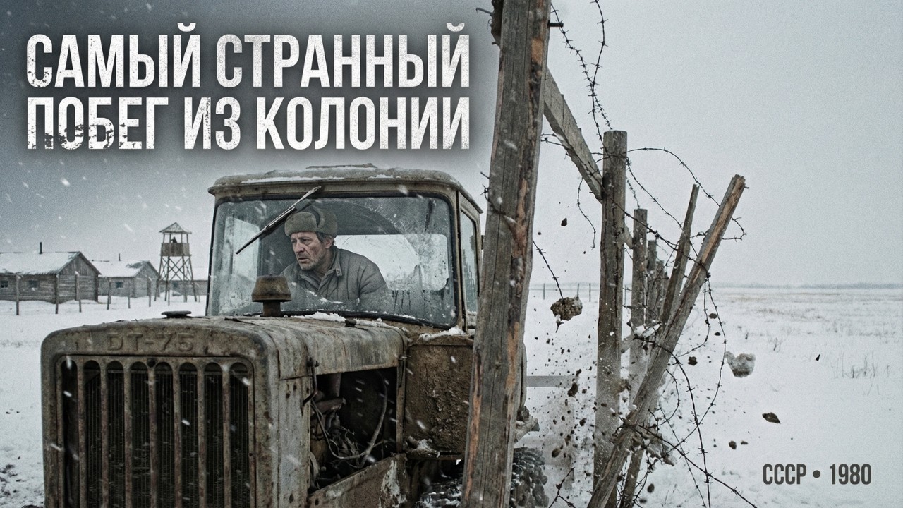ПОБЕГ ИЗ КОЛОНИИ 1980! ЗАКЛЮЧЁННЫЙ УГНАЛ ТРАКТОР И УШЁЛ В СТЕПЬ