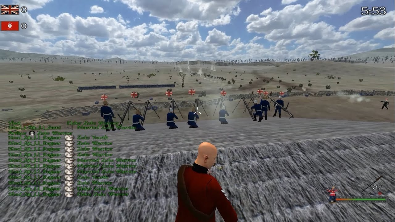 AZW mod (Warband) - fighting with the 32nd - rockets and cannons
