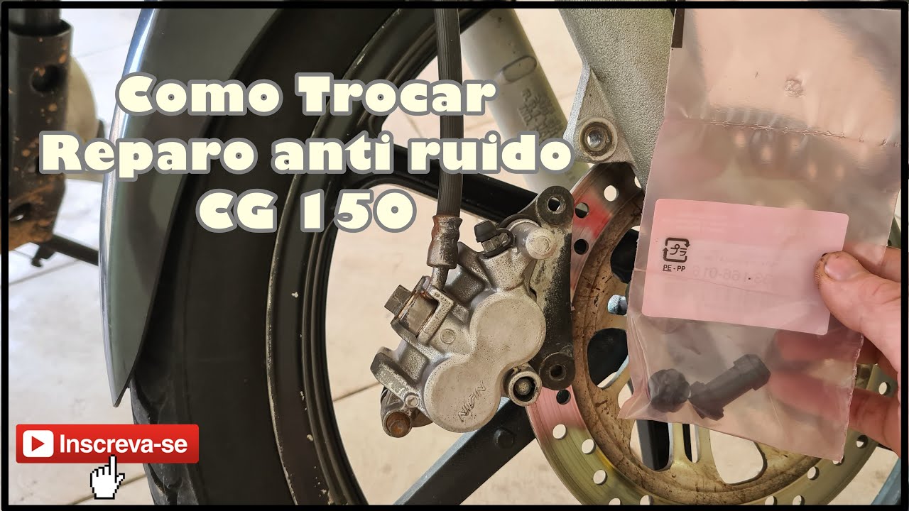 Troca do reparo anti ruido pinça de freio motos