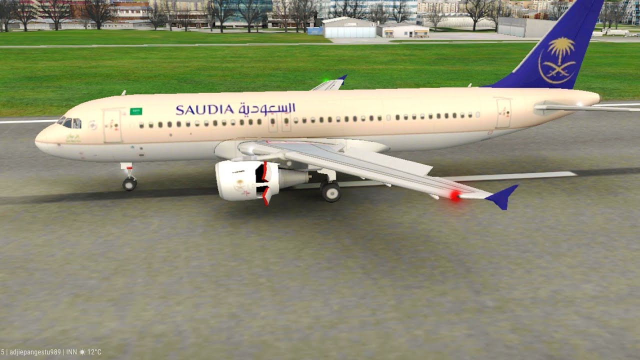 A320 SAUDIA LANDING AT INNSBRUCK INTERNATIONAL AIRPORT