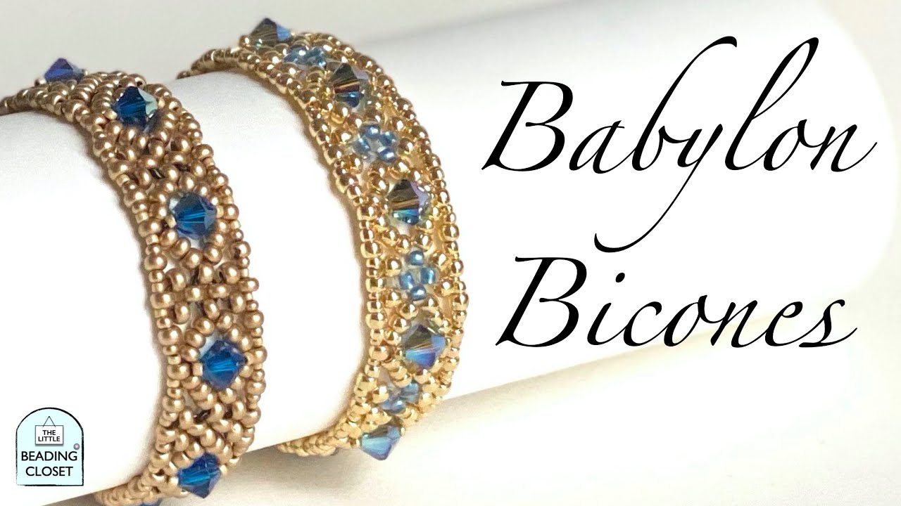 BABYLON BICONE BRACELET - beaded jewelry making tutorial how to make a crystal bracelet DIY