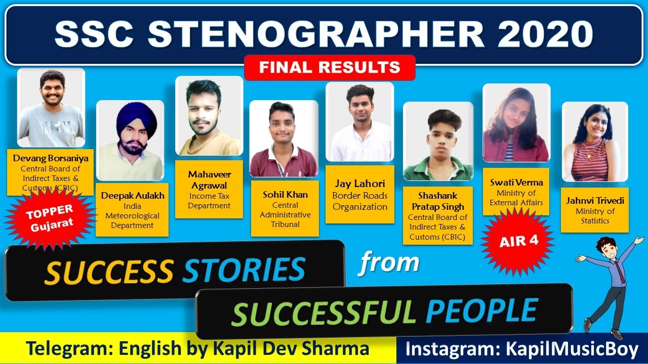 Get Strategy from Toppers of SSC Steno 2020 | Success Stories from Successful People | Episode - 1