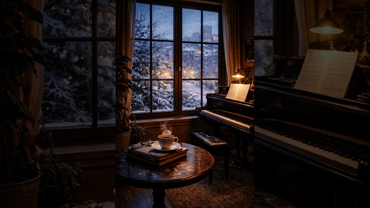 Silent Steps, Soft Keys, midnight,window light, jazz