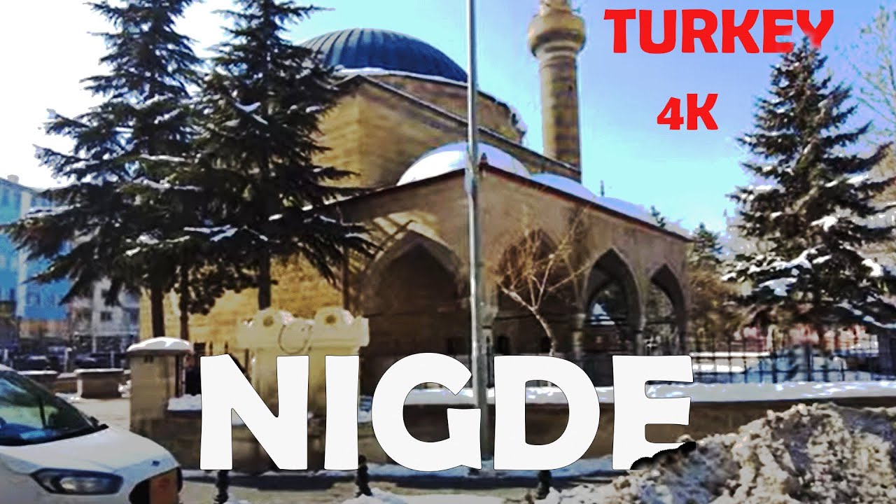 Nigde - modest middle Anatolian town - 4K walk in January 2023
