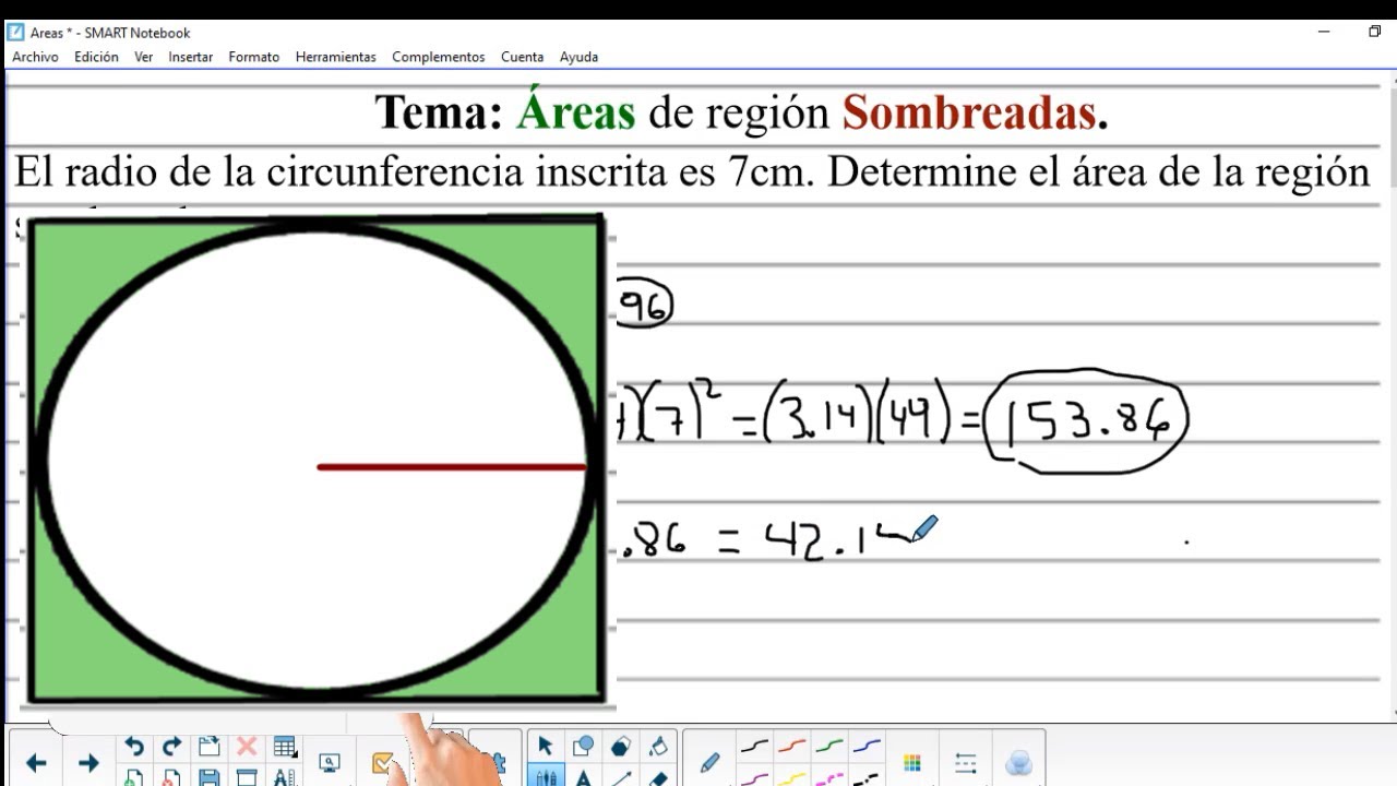 Área de la región sombreada # 4.
