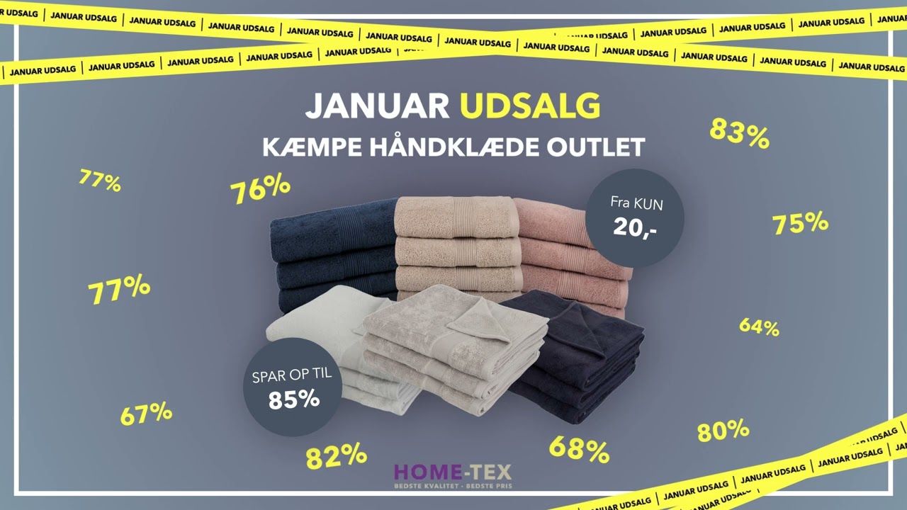 ✨Januar udsalg &ndash; K&AElig;MPE H&Aring;NDKL&AElig;DE OUTLET - Spar op til 85%✨