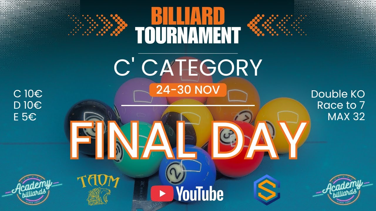 Academy Billiards Rhodes - C' CATEGORY - LAST 6