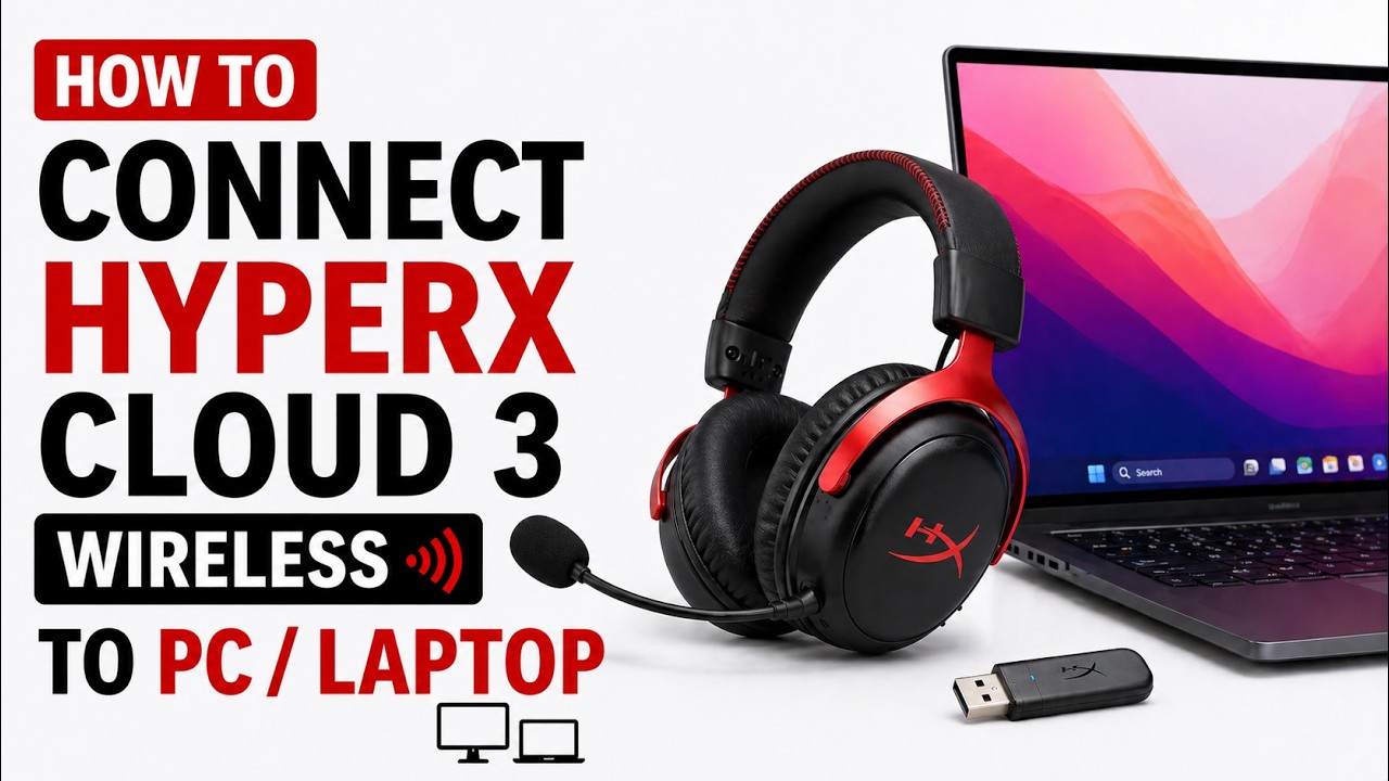 Как подключить беспроводную гарнитуру HyperX Cloud 3 к ПК/ноутбуку | Пошаговая инструкция