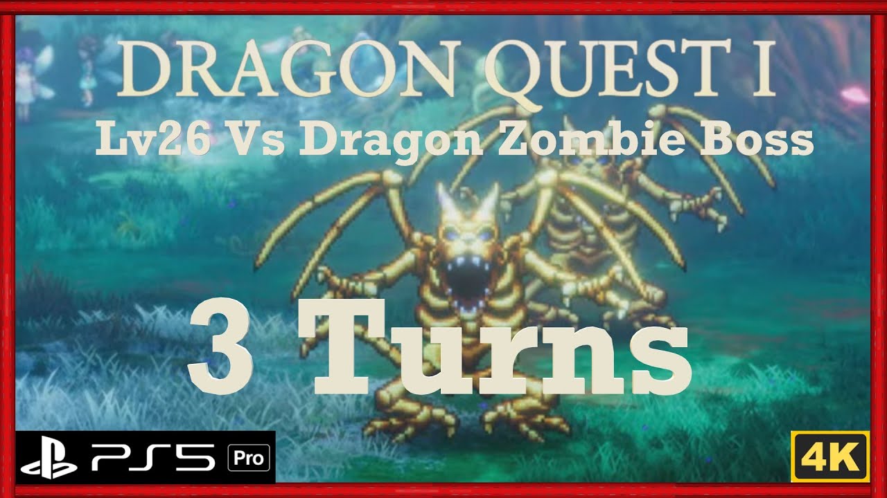 DRAGON QUEST I HD-2D Remake - Lv26 Vs Dragon Zombie Boss (Draconian Difficulty) & Build Timestamped