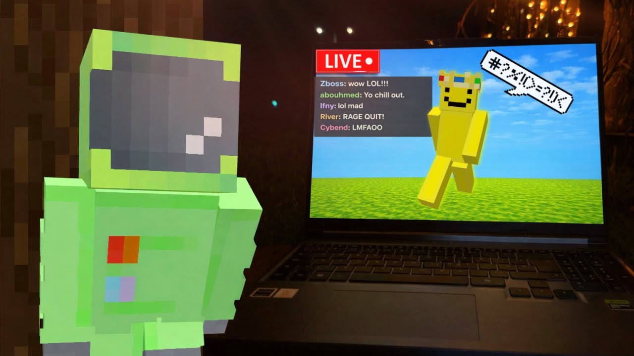 bullying minecraft streamers while I touch grass