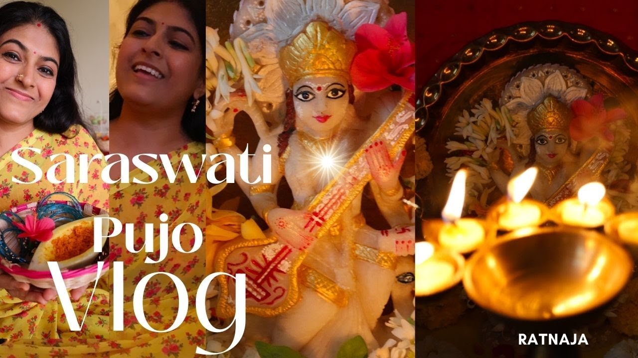 Saraswati Pujo Vlog| মায়ের মুখ দেখে মন ভরে জাবে |🙏🏻🪔