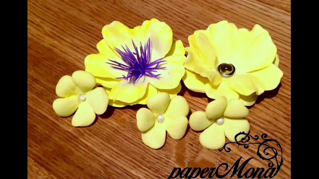 Foamiran flowers tutorial/ kwiaty z foamiranu