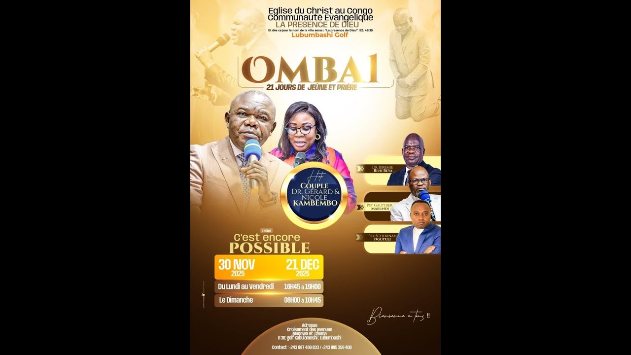 Omba 1 - Past. Gérard KAMBEMBO - C'EST ENCORE POSSIBLE - 18 DECEMBRE 2025