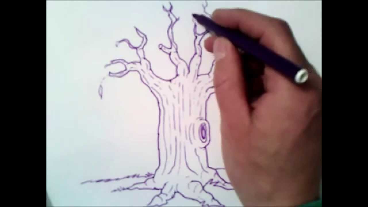 come disegnare un albero senza foglie | passo dopo passo