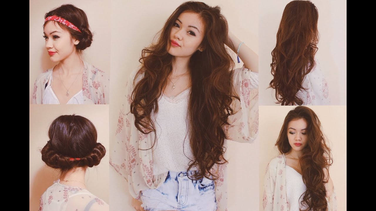 Heatless Curls with a Headband!