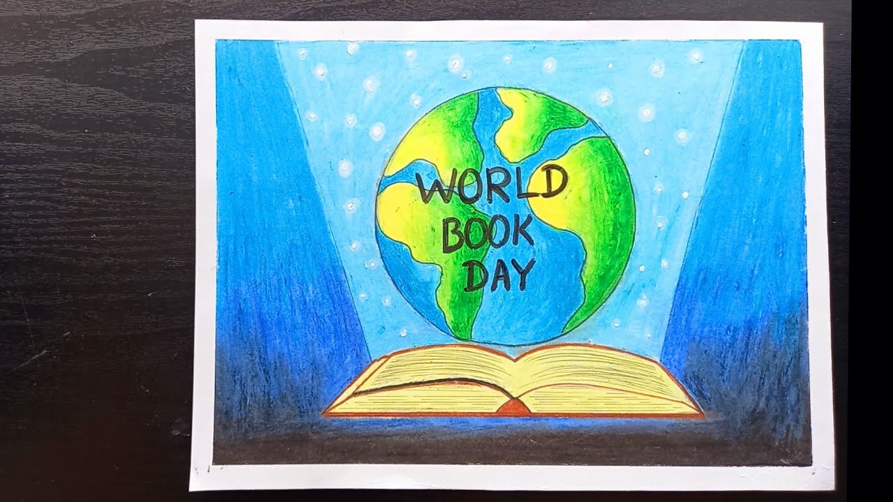 World Book Day Drawing/ World Book Day Poster Drawing Easy / Book Day Drawing for Beginners