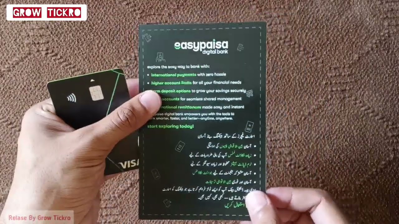 Easypaisa Visa Debit Card Unboxing 2025 || Easy paisa Visa Debit Card review and unboxing 2025 