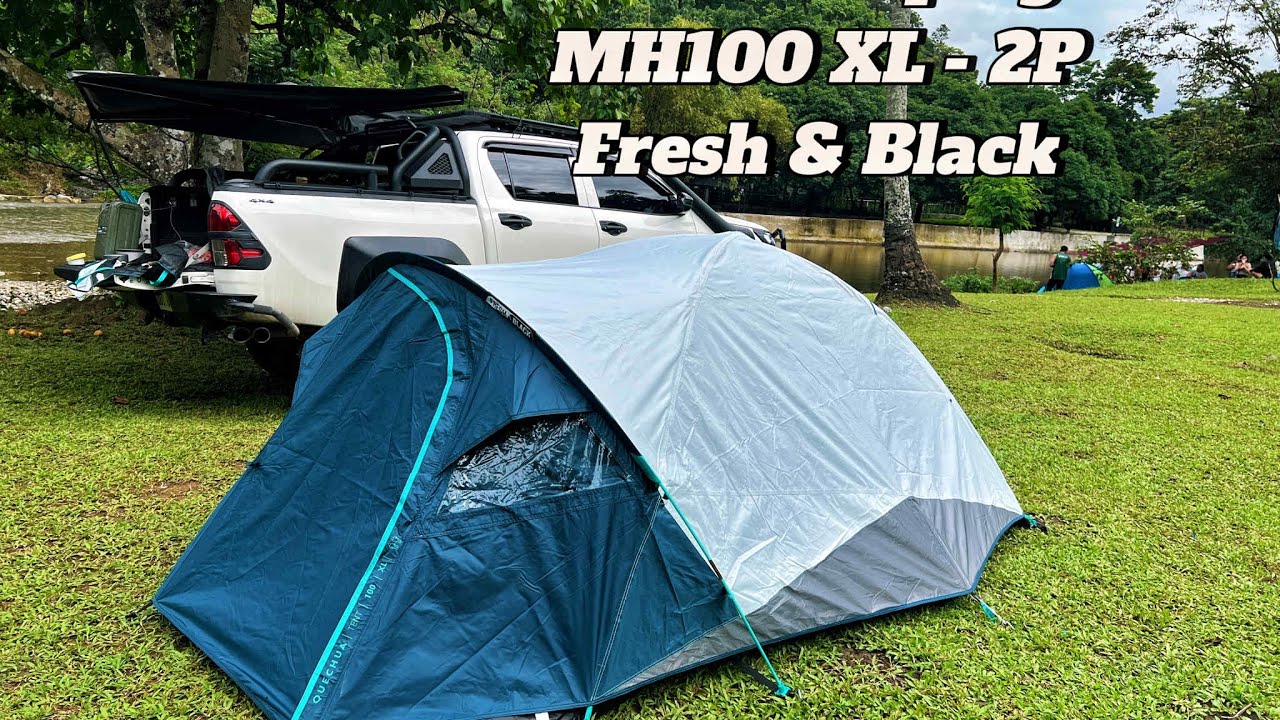 How to Set Up Decathlon Camping Tent MH100 XL Fresh & Black- 2 Person ground tent