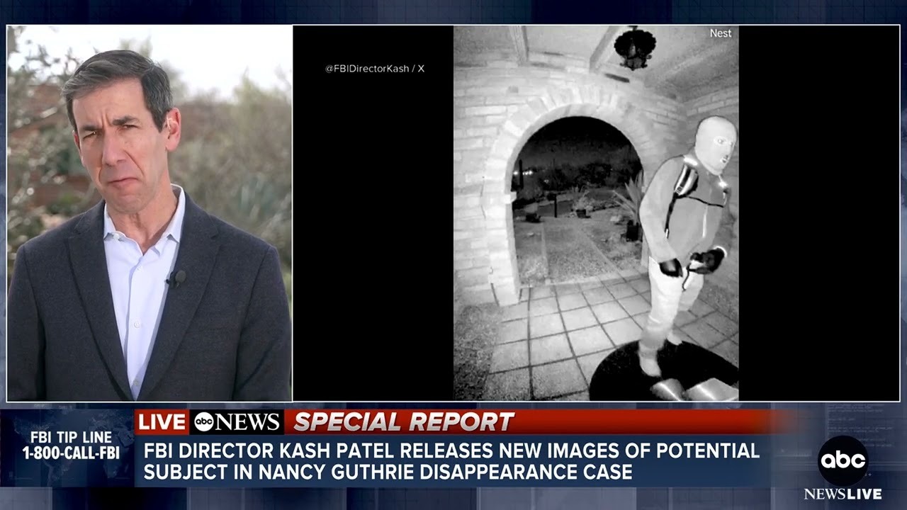 Nancy Guthrie disappearance: FBI Director Kash Patel releases images of 'armed individual'