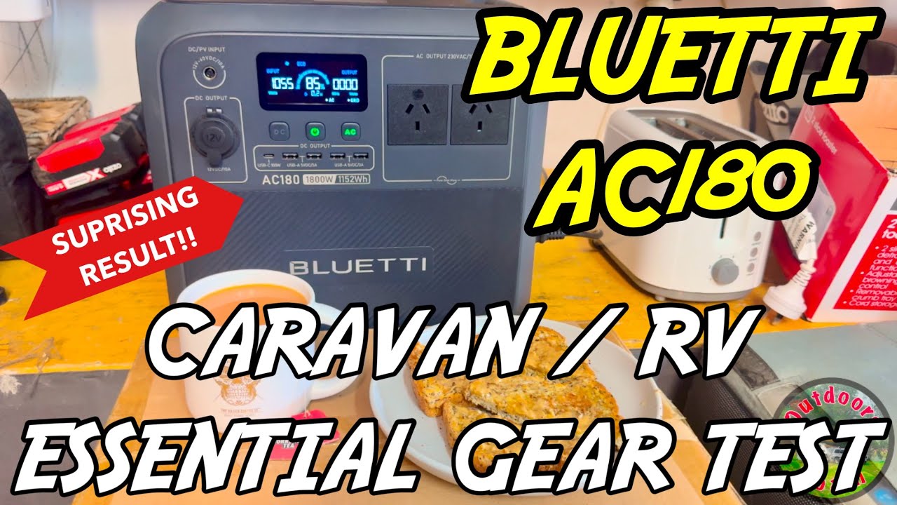 ⚡ POWERING ESSENTIAL CARAVAN / RV GEAR (BLUETTI AC180 Portable  Power Station) 🔋