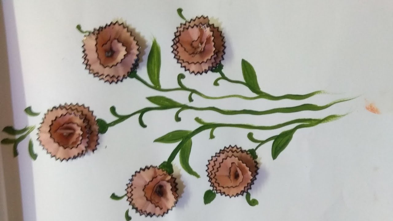 Pencil waste craft idea/pencil shaving activity/best out of waste