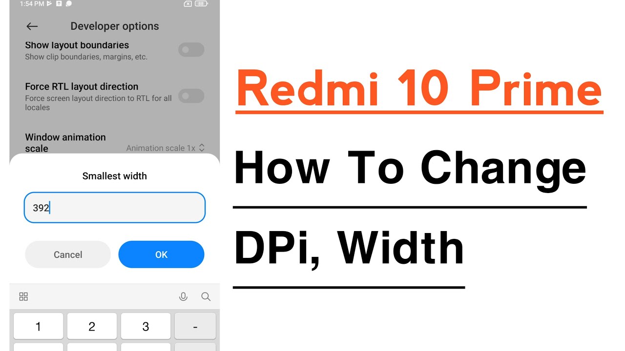 Redmi 10 Prime How To Change DPi