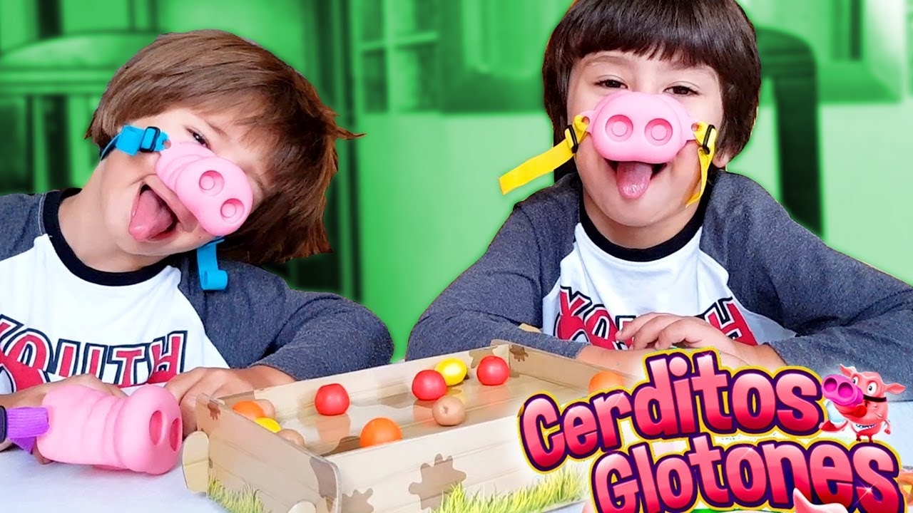 Dani y Evan convertidos en CERDITOS GLOTONES 🐽😱juegos en familia para niños