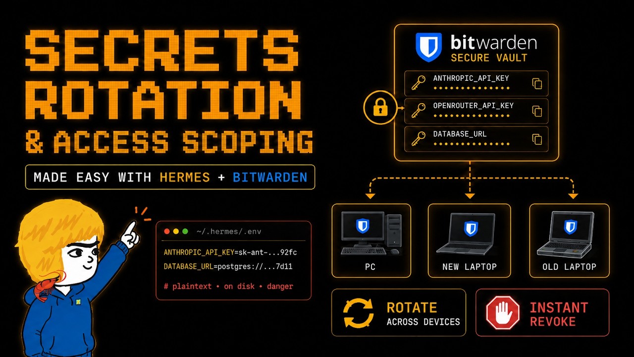 Простой способ ротации и управления доступом к API-ключам вашего агента (Hermes + Bitwarden)