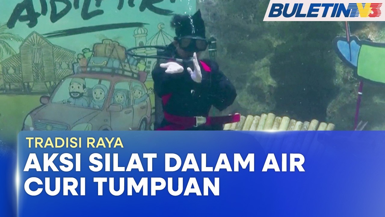 TRADISI RAYA | Petunjukan Silat Dalam Air Papar Tarikan, Keceriaan Aidilfitri