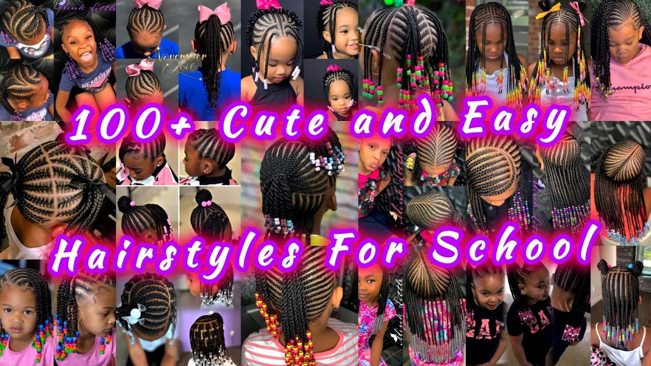 🔥100+ Cute and Easy Hairstyles For School / Best African Braids For Kids #cocomelon #braids