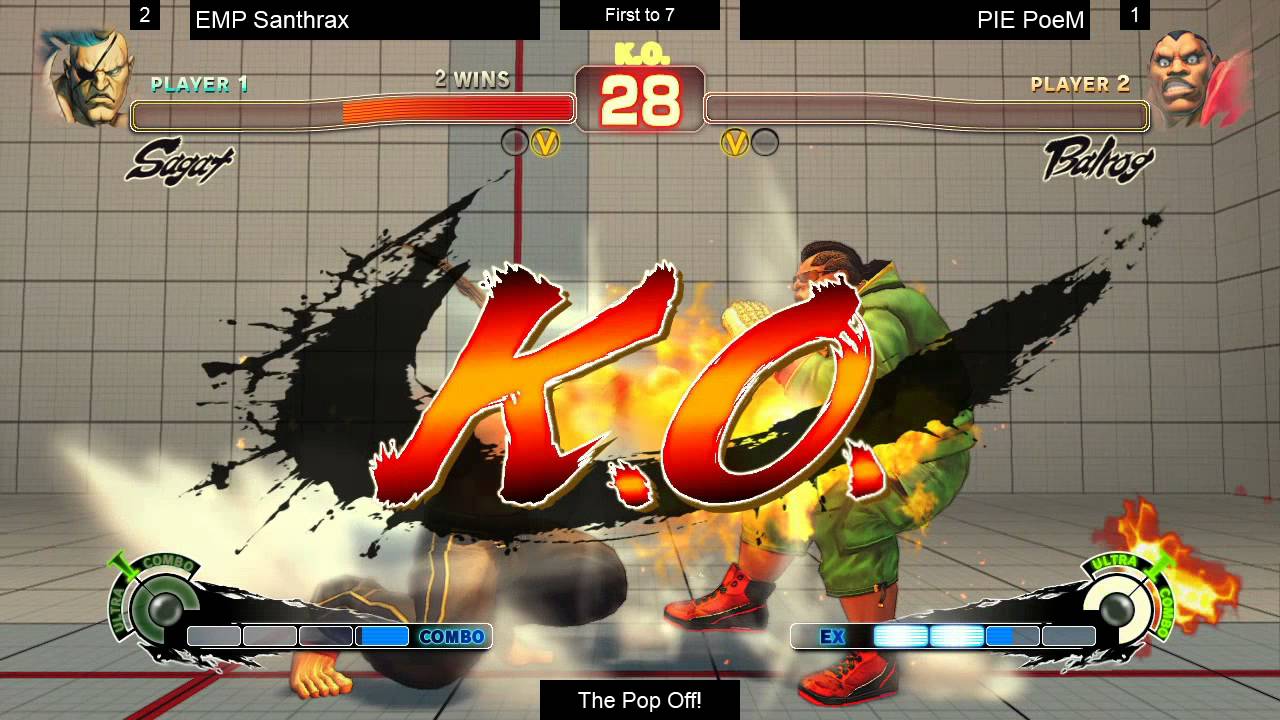 SSF4AE @ The Pop Off - EMP Santhrax (Sagat) vs PIE Poem (Balrog)