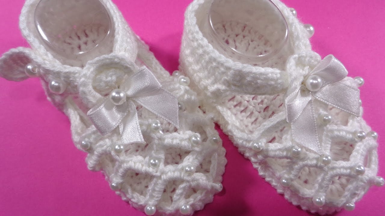 how to make crochet baby shoes No 1