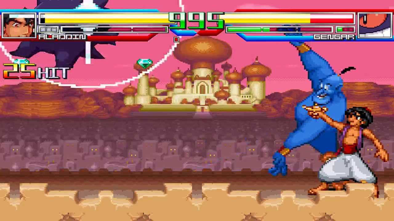 NICK54222 MUGEN: Aladdin (me) VS Gengar