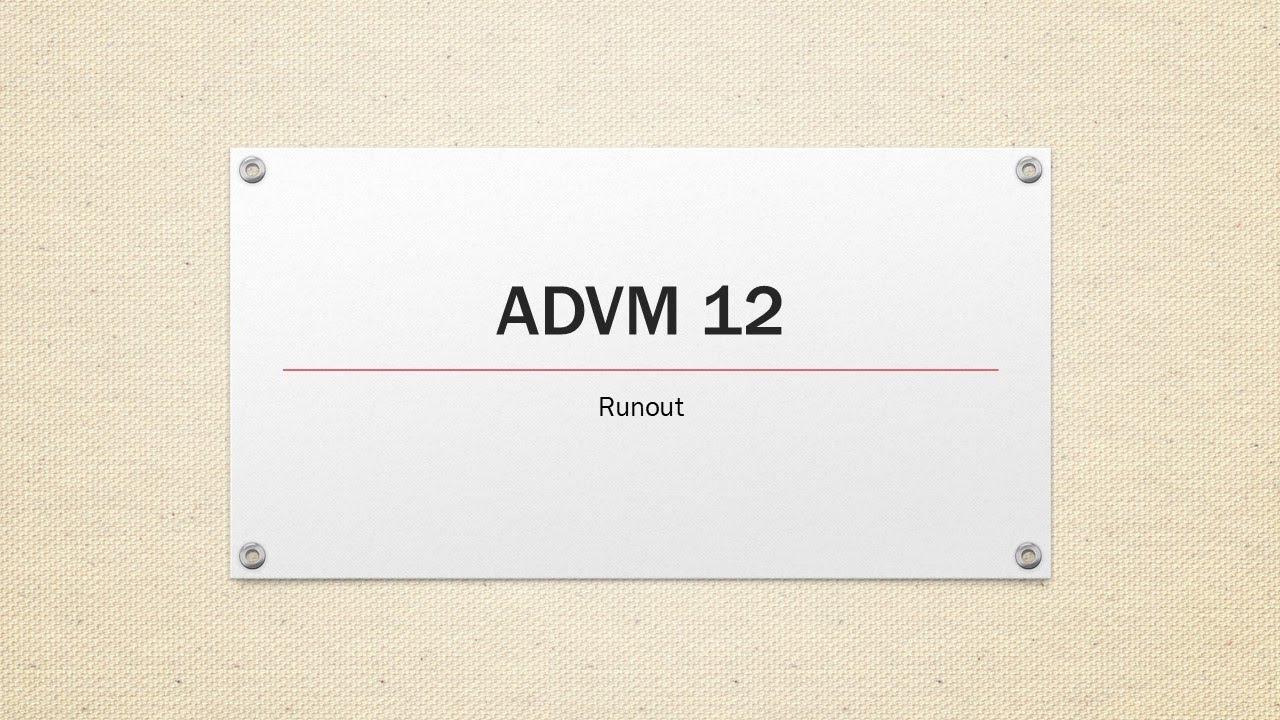 ADVM 0012 Unit 12 Lecture