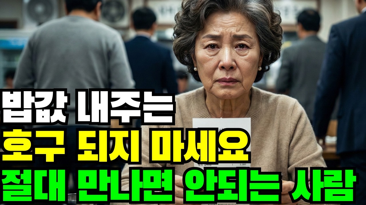 평생 밥값 내주고 호구 취급받았습니다  60 넘어 당장 끊어내야 할 5가지 인연
