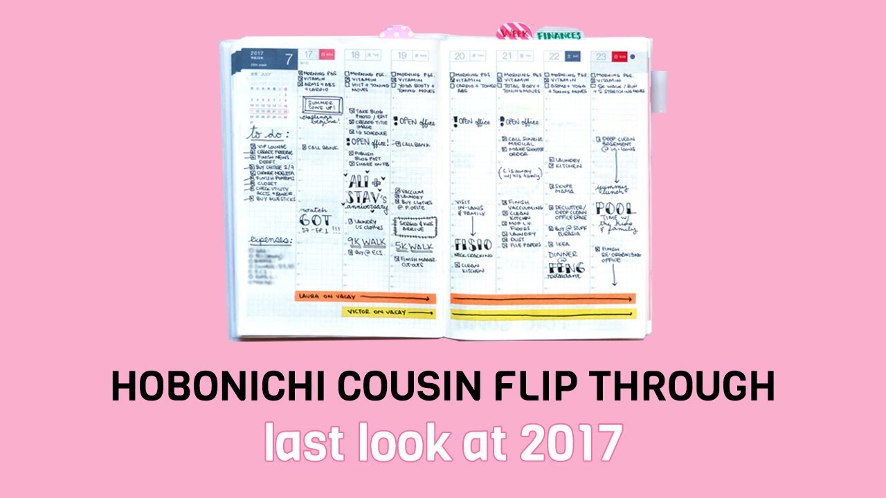 Last Hobonichi Cousin 2017 Flipthrough